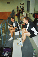 André warmgespielt